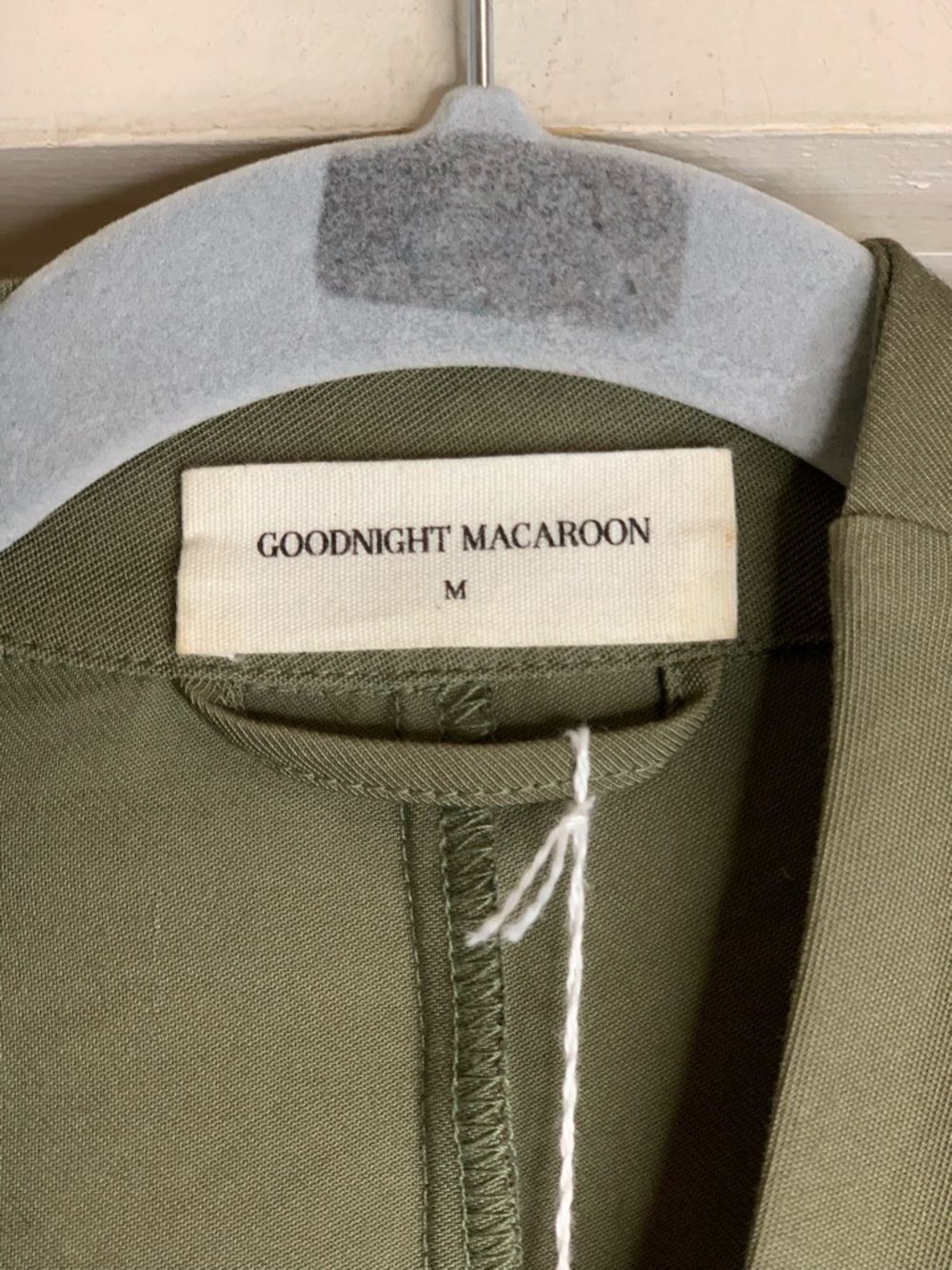 Goodnight Macaroon Olive Jacket With Tie Waist Size-Medium Soft Power Dressing - Picture 2 of 5